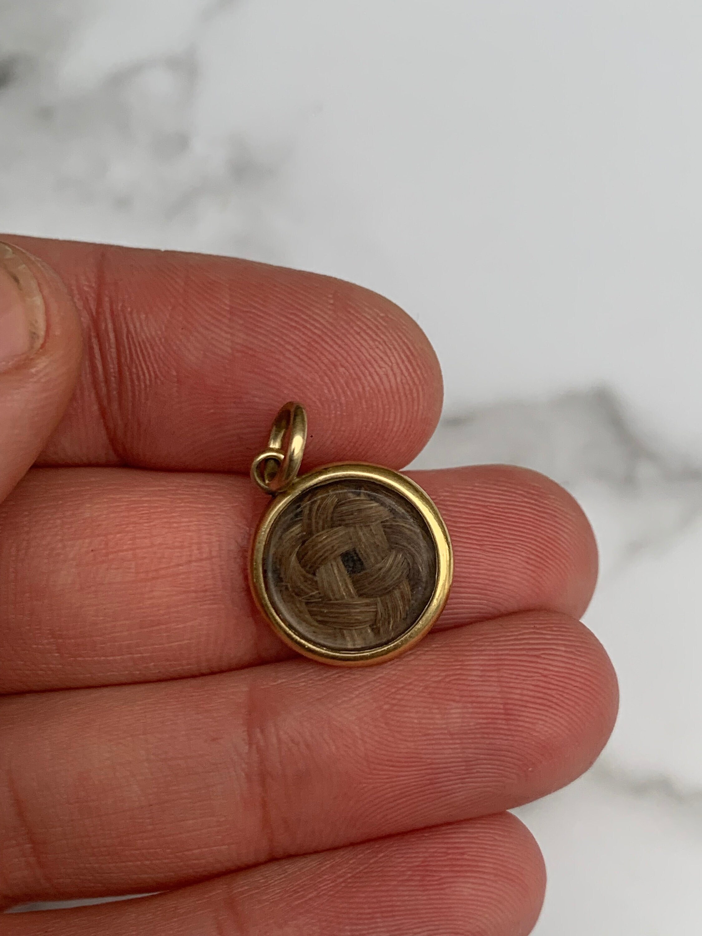 VICTORIAN LOCKET Hair Locket Glass Antique Gold Locket Etsy