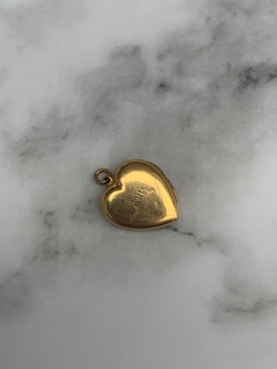 Vintage Heart Locket Antique Rolled Gold Locket P… - image 4