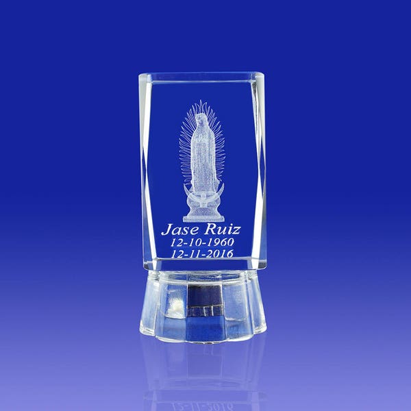 Señora de Guadalupe (12 PCS) Nuestra Señora de Guadalupe Memoria, Grabado láser 3D personalizado personalizado 014L