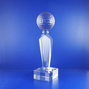 Golf Tournament Award  Championship Personalized Custom Laser Etched Engraving Crystal Trophy TH119-Glf