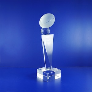 Football Trophy Awards NFL School Leadership Personalized Custom Laser Etched Engraving Crystal Championship Award  TH118-Foot