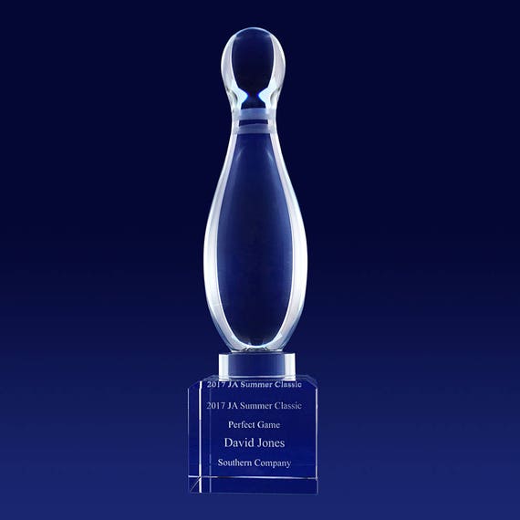 Trophée De Bowling Vintage Homme Années 50 – Métal, Bois Et Marbre – Pasadena CA 1953/54