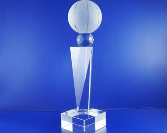 Personalized Championship Basketball Crystal Trophy on monument base Fantasy Victory Awards  TH118BSK