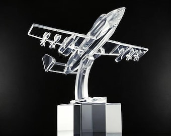 Crystal A-10 Thunderbolt II Jet Fighter Warthog Hog Trophy Award A-10