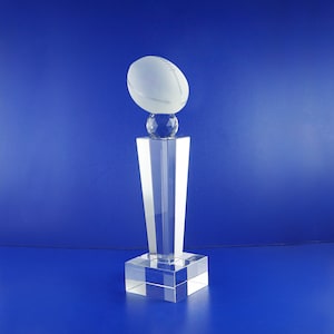 Football School Leadership Personalized Custom Laser Etched Engraving Crystal Championship Award  TH093-Fot