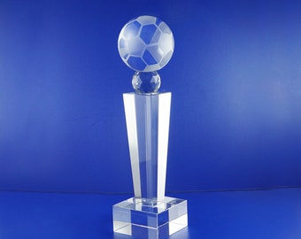 Soccer School Leadership Personalized Custom Laser Etched Engraving Crystal Trophy Award TH093-Soccer