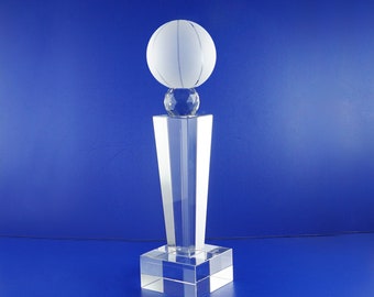 Personalized Championship Basketball Crystal Trophy on monument base Fantasy Victory Awards  TH093BSK