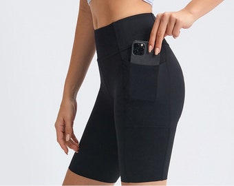 High-Waisted Bike Shorts with Pockets in 2 colors