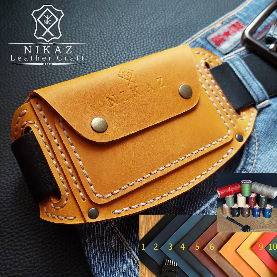Leather Belt Wallets for Men all Colors Wallet on Belt, Christmas Gift for Father P019 Etsy