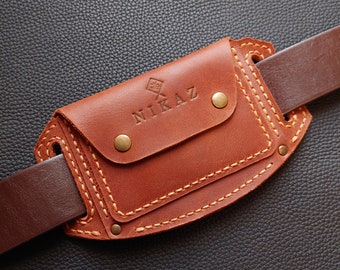Belt Wallet Leather, Belt Card Holder, Belt Wallet for