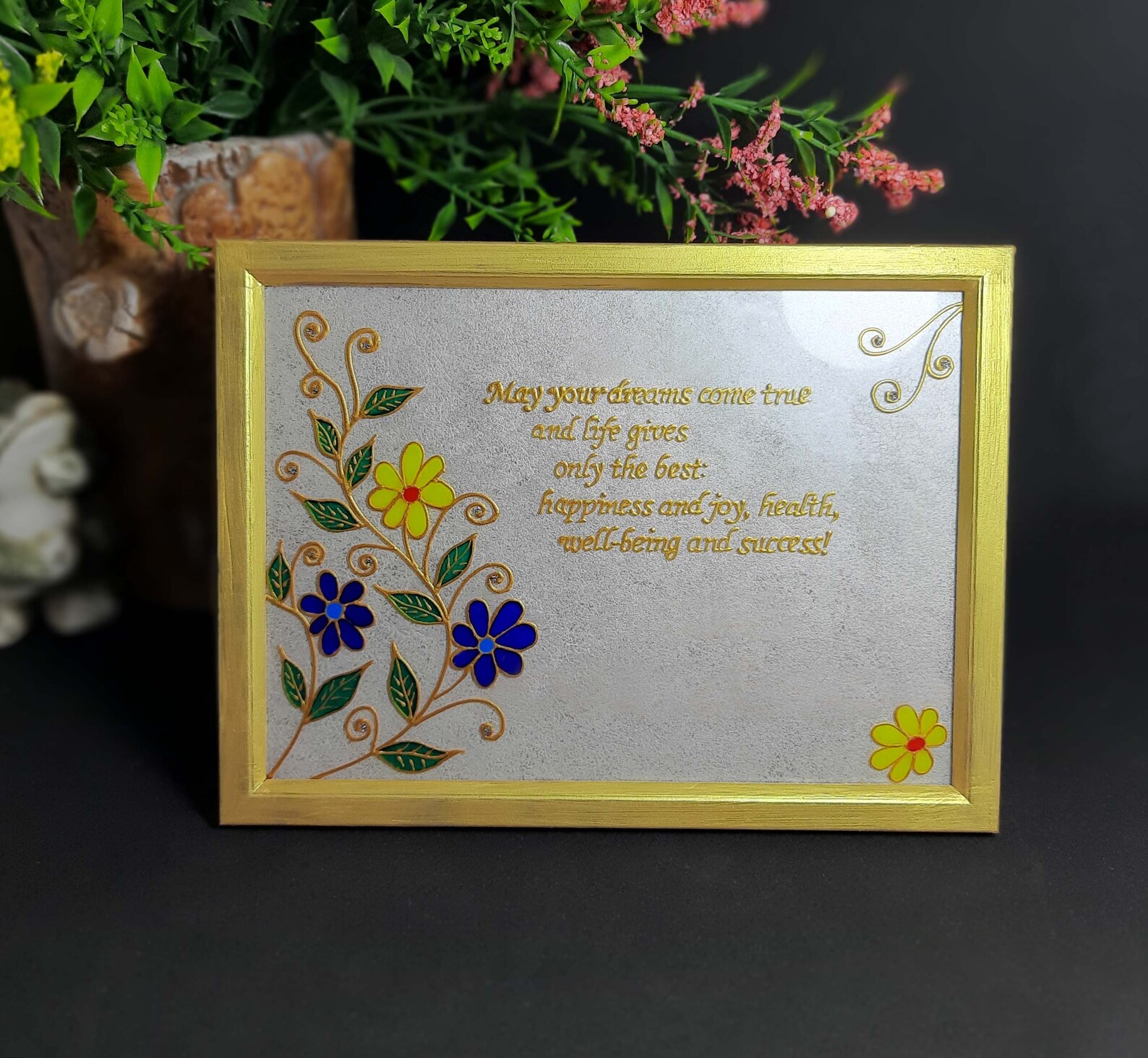 Personalized Frame With Wishes for Any Celebration Gift Frame Etsy