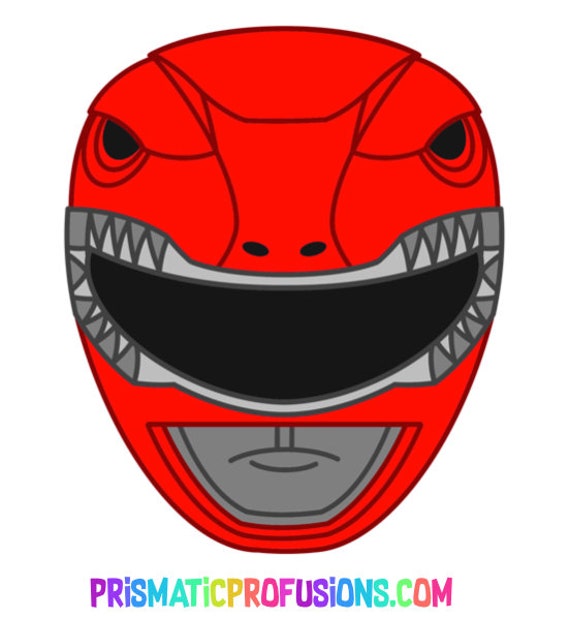 Red Power Ranger Helmet Svg