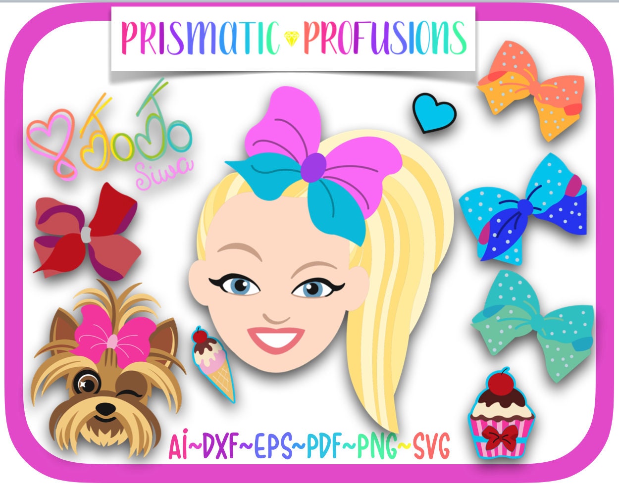 Download JoJo Siwa JoJo Bow JoJo JoJo Siwa SvG JoJo Bow SvG JoJo | Etsy