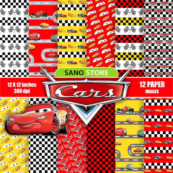 disney cars scrapbook paper