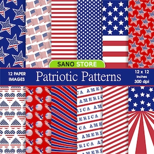 USA Patriotic Digital Papers druckbare, Hintergründe, rot, weiß, blau, Adler, Scrapbook Papier, amerikanische Flagge, veteranen Tag, sofortiger Download