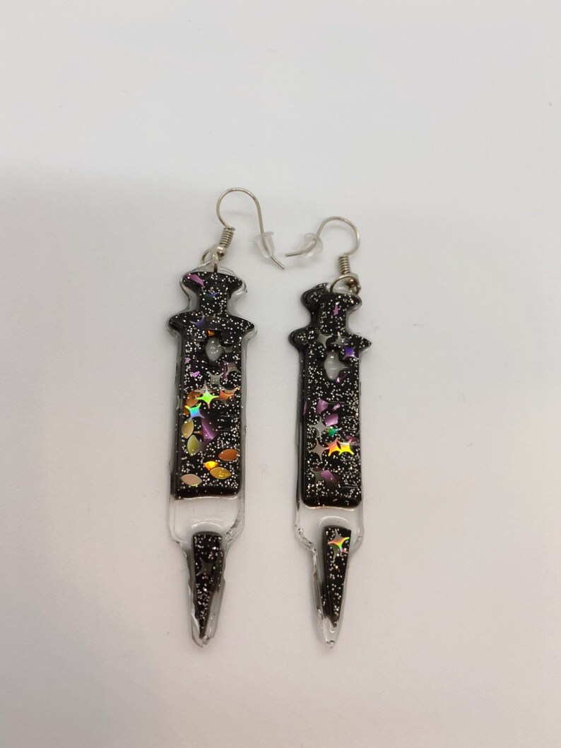 Kawaii Syringe Earrings Etsy