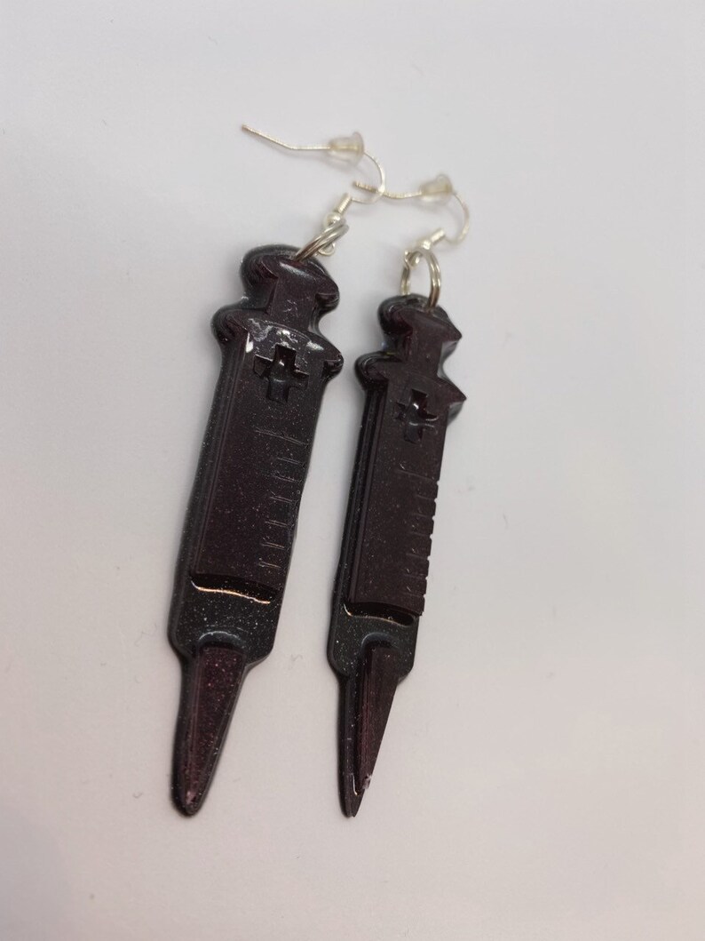 Kawaii Syringe Earrings Etsy