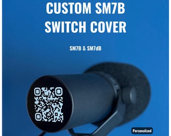 Custom Shure SM7B Switch Cover Plate | SM7dB Rear Cap | Shure SM7B Custom Engraved Mic Plate | Podcast Microphone Accessory