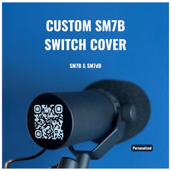 SHURE SM7B ダイナミックマイク(早い者勝ち)スイッチカバープレート有り Custom Shure SM7B Switch Cover Plate | Sm7db Rear Cap | Shure SM7B