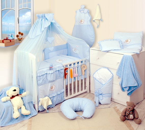 Boy Bedding Set Cot Cot Bed 3 4 5 7 Pcs Pillow Duvet Bumper