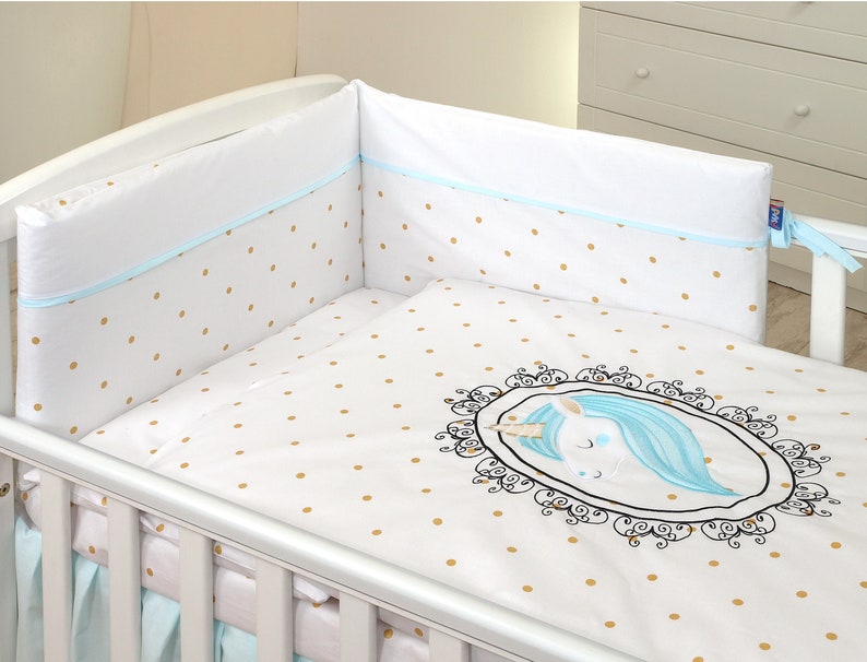 CRIB BEDDING SET CRADLE PILLOW DUVET CANOPY COVER BUMPER BABY NURSERY