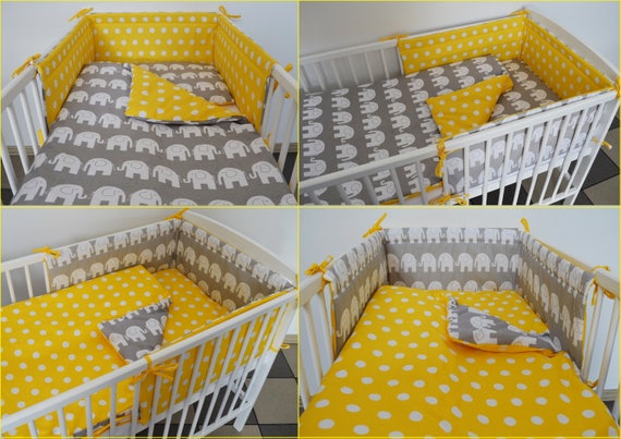 yellow cot bumper