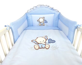 blue cot bedding