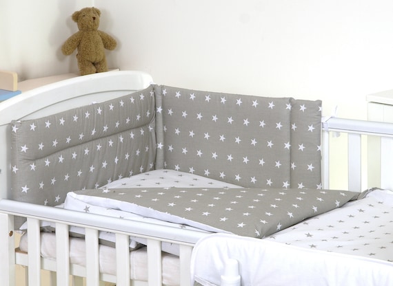 Baby Bedding Grey Stars White 2 3 Or 5 Pcs Set Inc Baby Bedding Grey Stars White 2 3, Cot Bedding Grey And White Stars