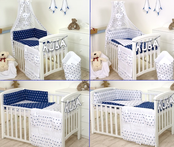 blue cot bumper set