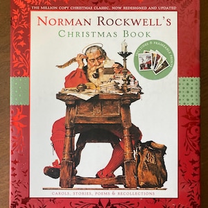 Vintage Norman Rockwell Christmas Book with 8 posters