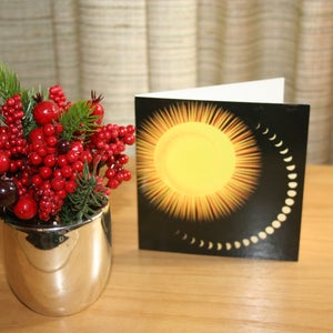 Wenskaarten - Vakantiekaarten - Het meten van Time Design - voor Kerstmis, Yule, Winter Zonnewende