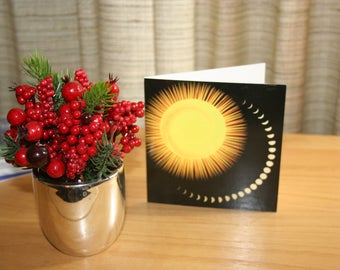 Greeting Cards - Holiday Cards - Measuring Time Design - for Christmas, Yule, Winter Solstice