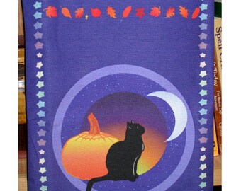 Wallhanging - Black Cat and the Moon