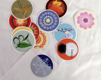 Stickers Celtic Months Illustrated for Calendars, Pagan Datebooks, Wiccan Book of Shadows & Planner Stickers