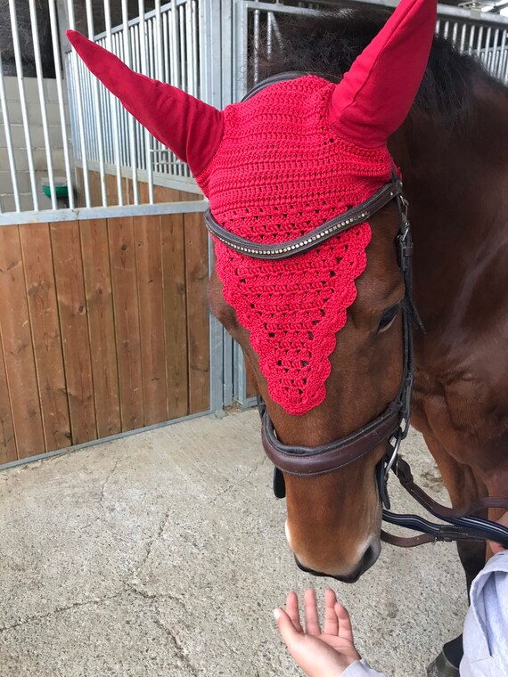 Long COB Cap or Horse Red Cap Riding 