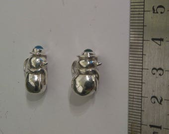 Snögubbeberlock eller hänge i massivt silver