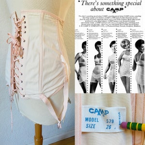 1950s Vintage scandale 20 Ans Girdle Skirt Pink 