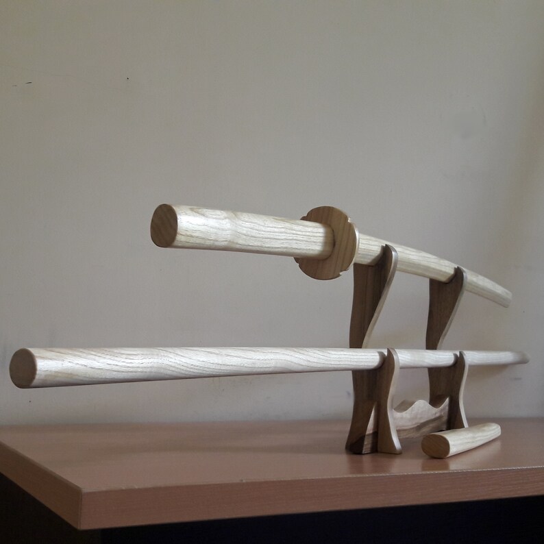 A Set of Wooden Weapons for Aikido Bokken Daito 102 Cm Etsy