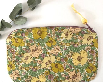 Trousse pochette en Liberty Meadow Song