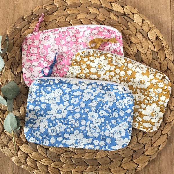 Trousse pochette en tissu Liberty Betsy Boo