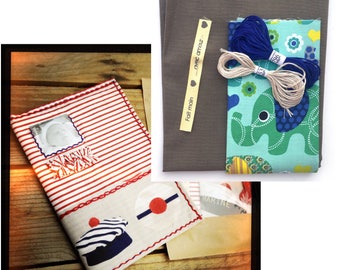 Creative sewing, DIY project kit. "Health booklet protection cover" to make-yourself. Personalized and customizable.