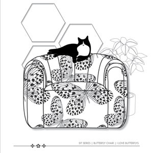 Butterfly Chair Coloring Book Sit Series by Gina McEuen image 2
