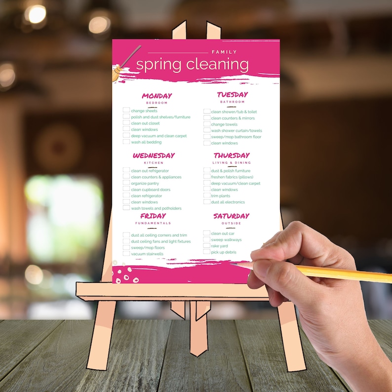 EDITABLE Spring Cleaning Checklist, Cleaning Checklist, Cleaning ...