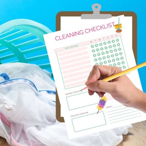 EDITABLE Spring Cleaning Checklist, Cleaning Checklist, Cleaning ...