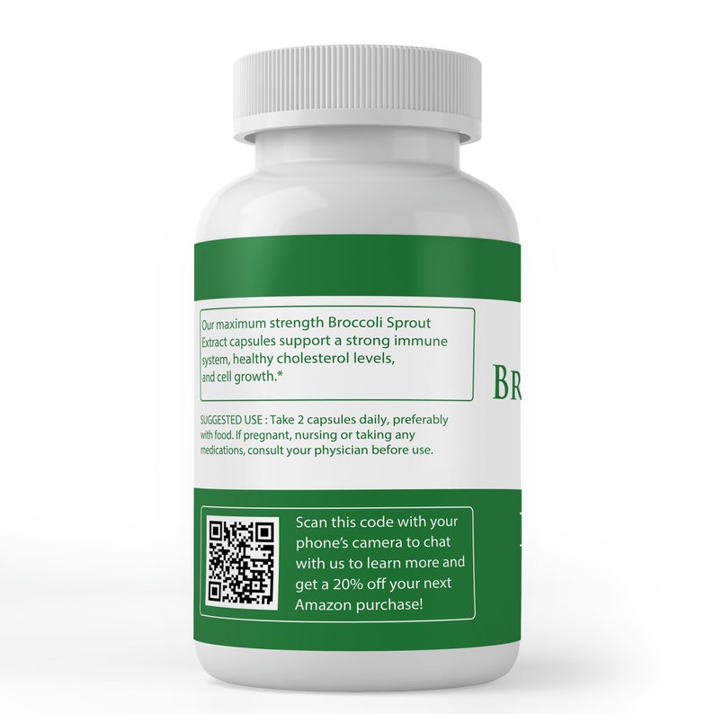 Broccoli Sprout Extract 100 Capsules 880 mg/Serving Etsy