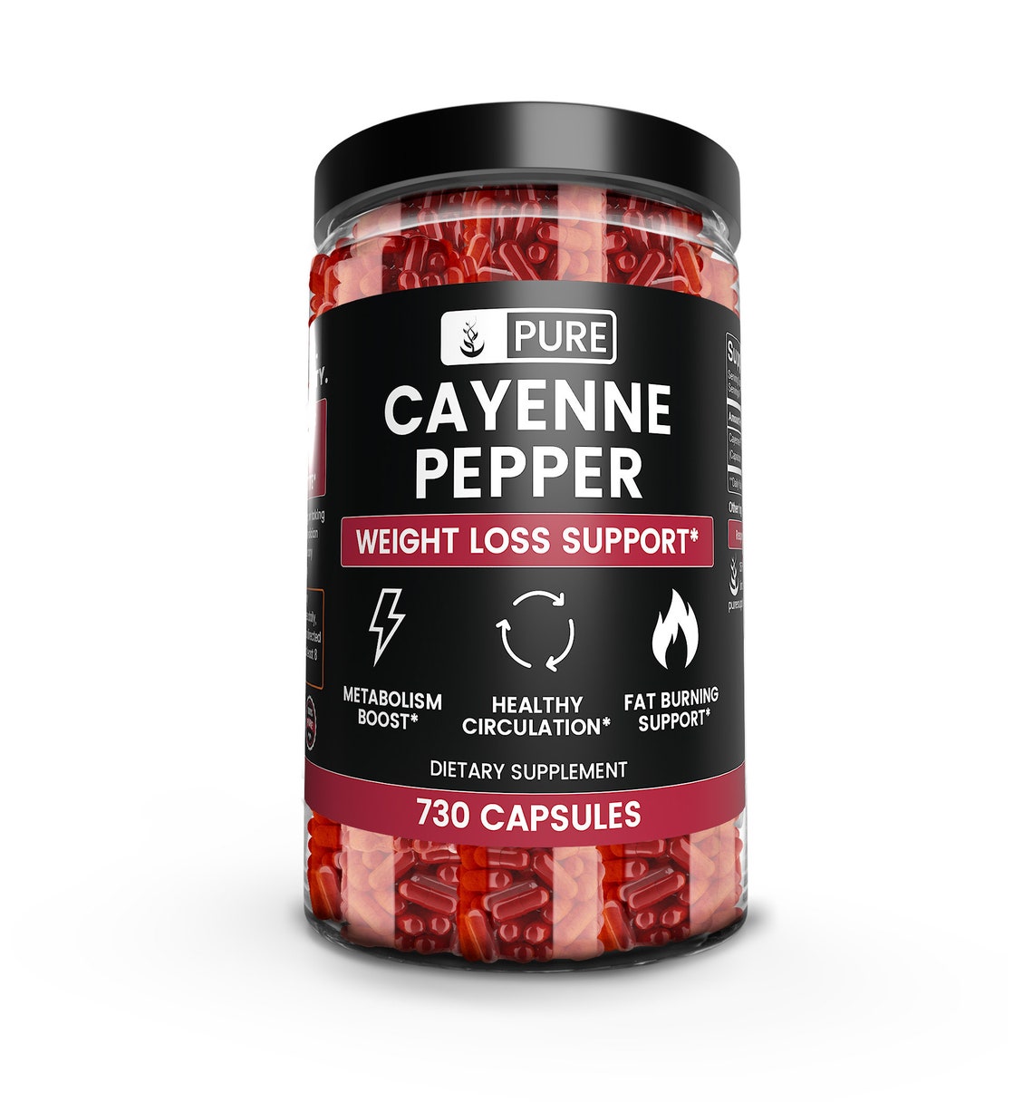 Cayenne Pepper 730 Capsules 800 mg Serving Etsy