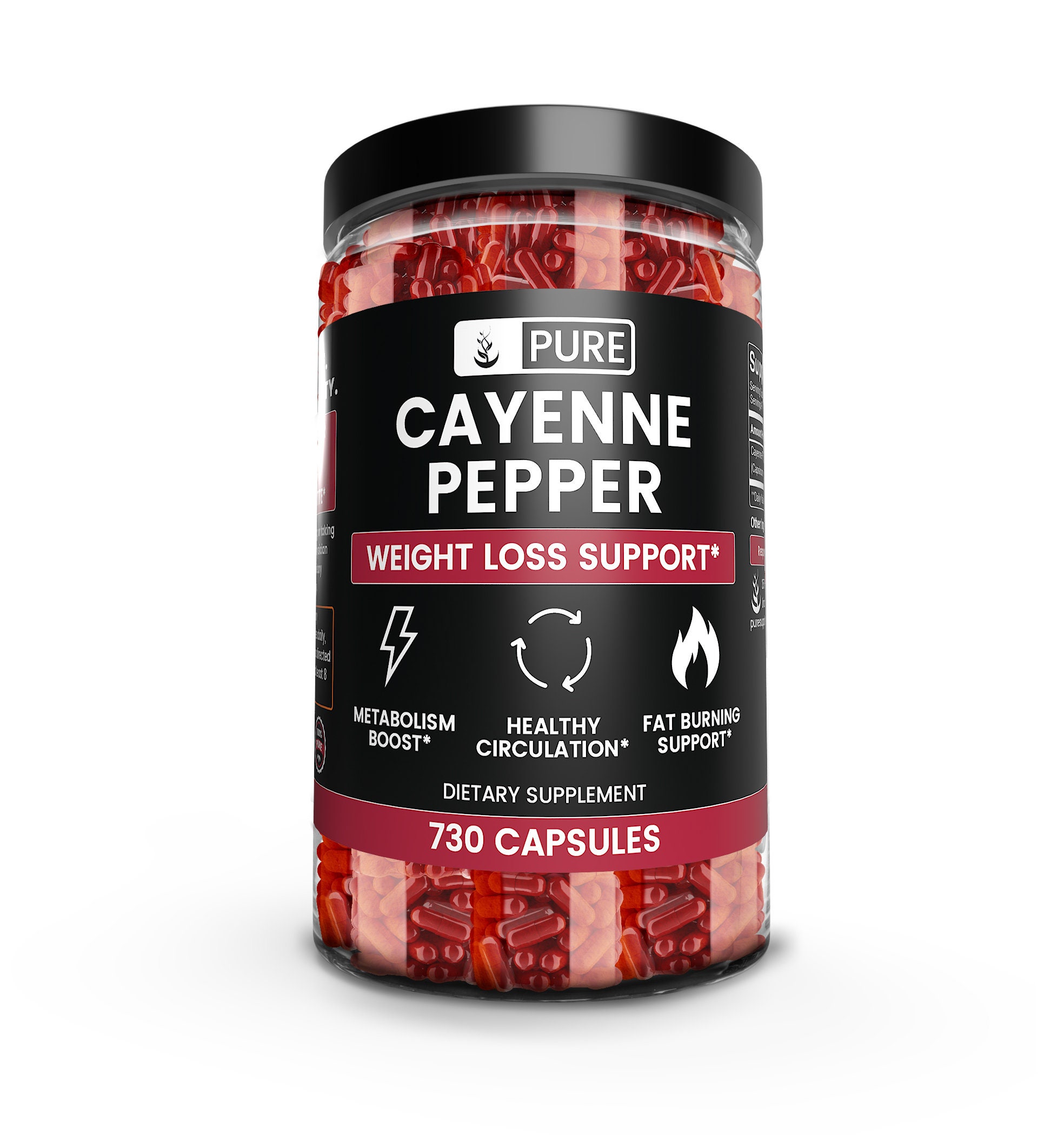 Cayenne Pepper 730 Capsules 800 mg Serving Etsy