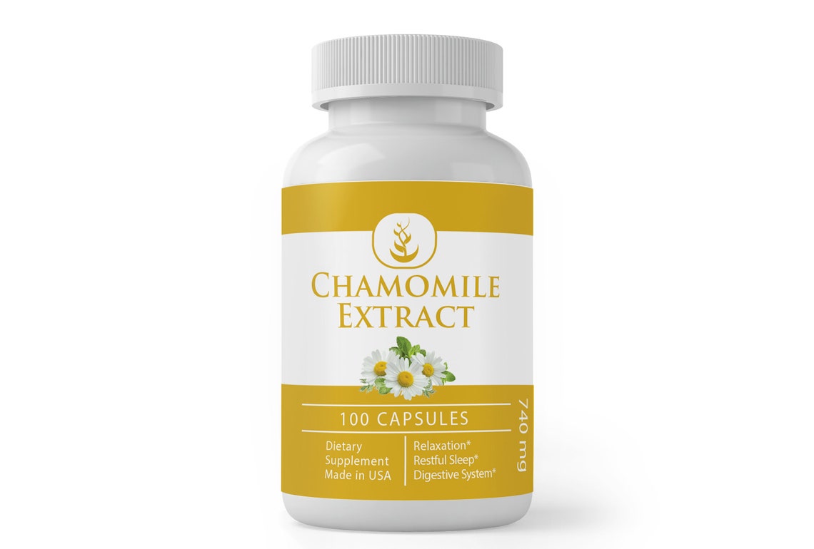 Chamomile Extract 100 Capsules 740 mg/Serving Etsy