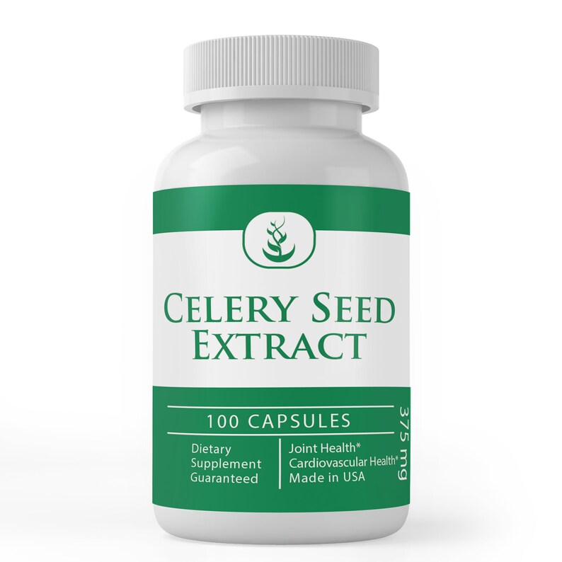 Celery Seed Extract 100 Capsules 375 mg/Serving Etsy