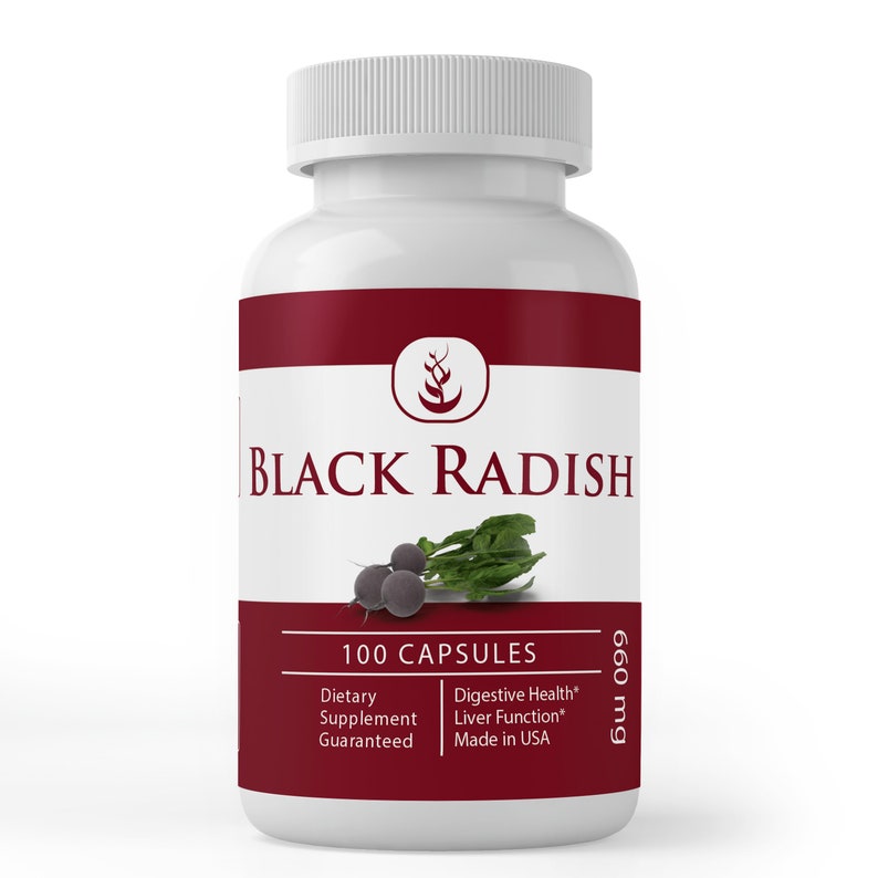 Black Radish Extract 100 Capsules 660mg/Serving Etsy